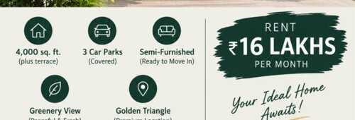 Semi-Furnished Row House. Bungalow for Rent 4000 Sq Ft, near Peddar Road Mumbai