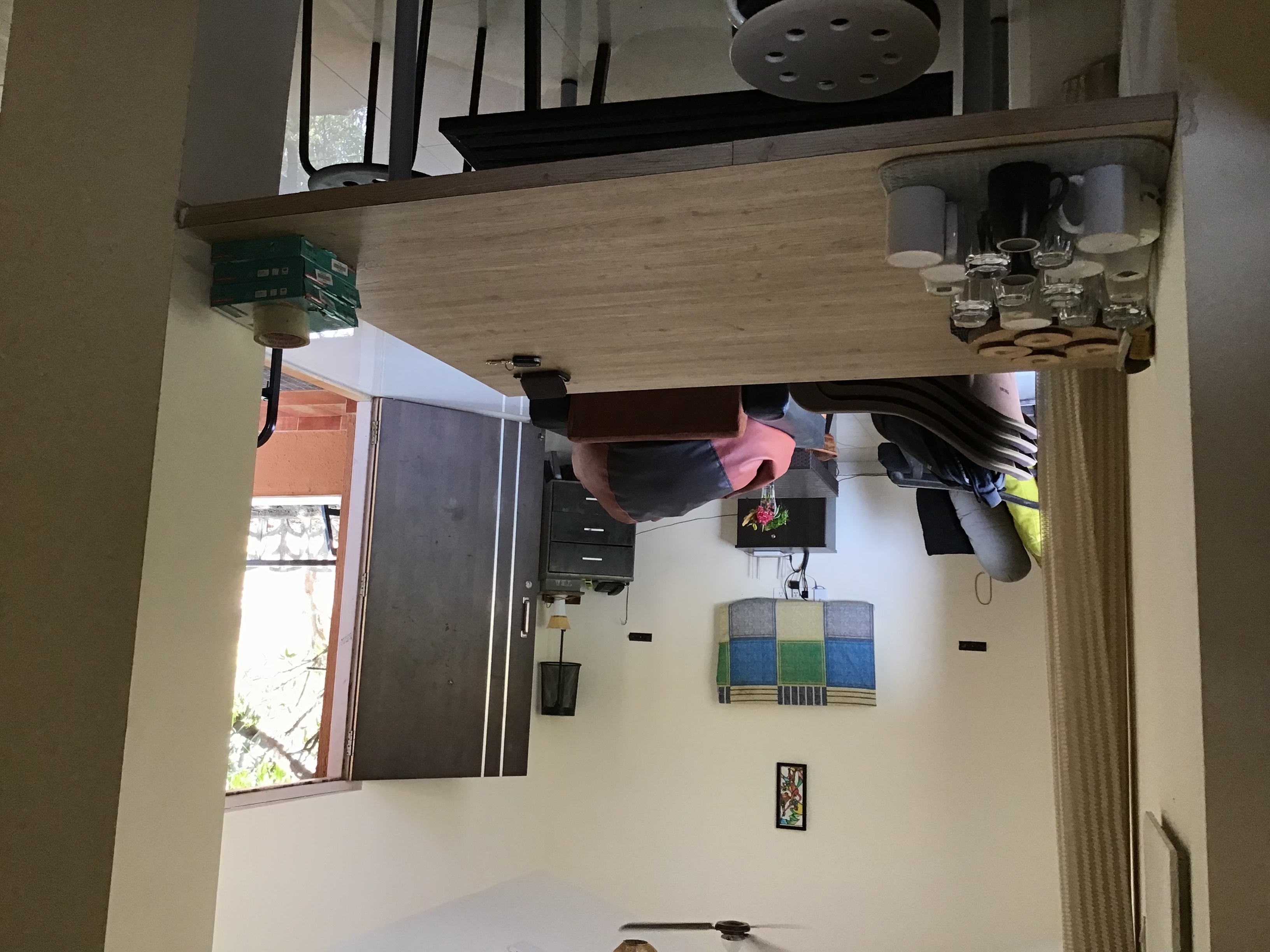 Living room with open kitchen