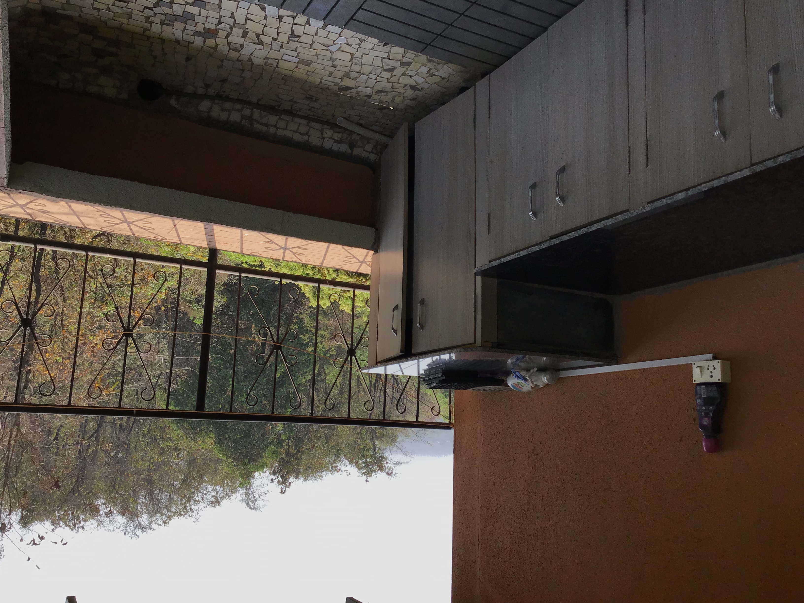 Balcony with washing machine and inverter
